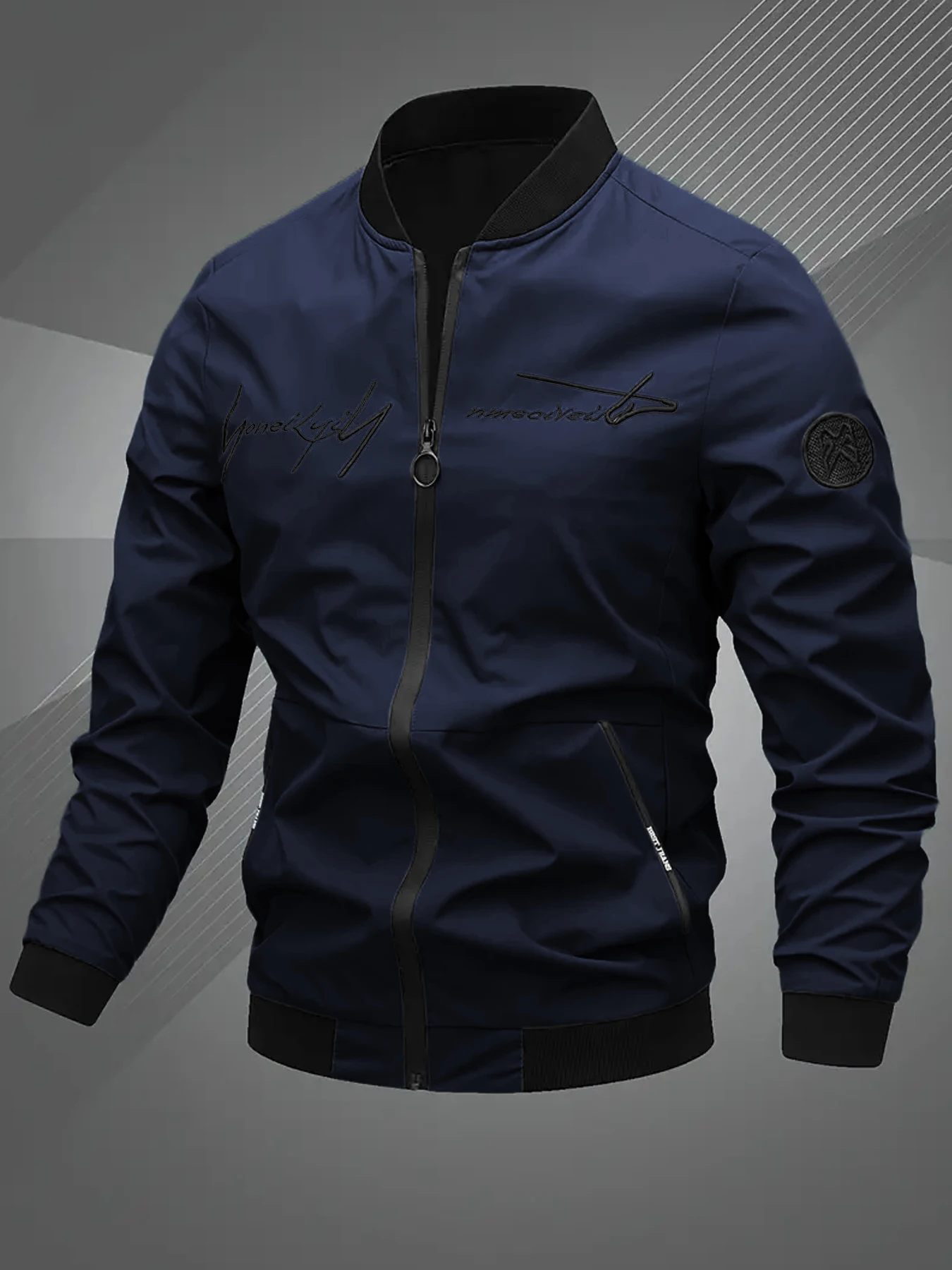 

Men's Stand-Up Collar Wear-Resistant and Windproof Outdoor Jacket, Versatile Top for Autumn and Winter