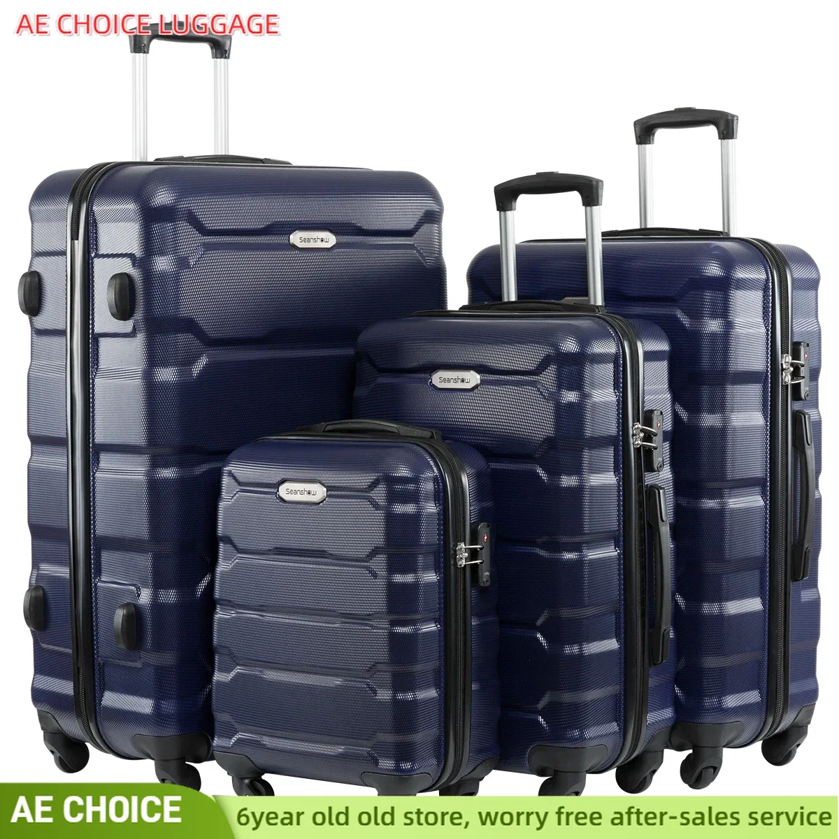 NEW 4PCS luggage sets suitcase on wheels Women spinner rolling luggage ABS travel suitcase set hardside trolley luggage case bag