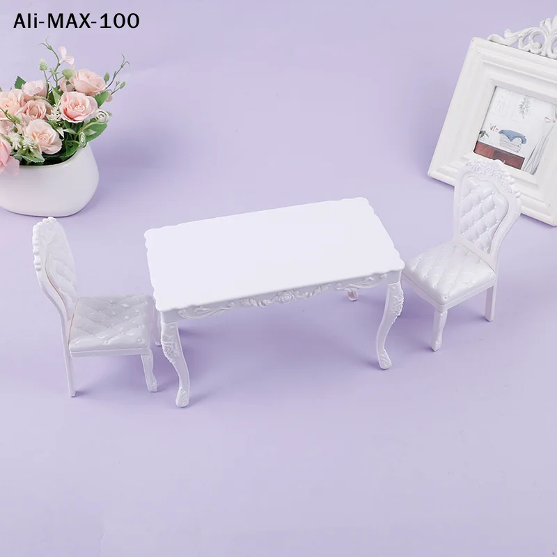 【AyS】Dollhouse 1:6 Kitchen Furniture Dining Table Chair Computer Office Desk Chair