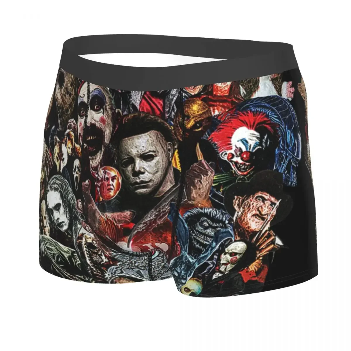 Horror Movie Character Underwear Men Stretch Halloween Murderers Legends Boxer Briefs Shorts Panties Soft Underpants For Homme