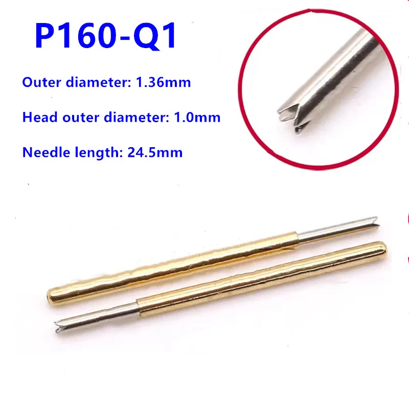 100PCS/pack P160-Q1 Four-jaw Plum Blossom Spring Test Probe Diameter 1.36mm Needle Length 24.5mm PCB Probe