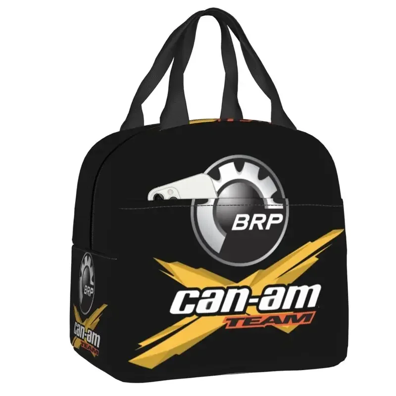 Bolsa de almoço personalizada brp can am, refrigerador feminino, recipiente de almoço isolado quente para estudantes, escola, trabalho, piquenique, sacolas de comida