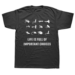 Funny Fly Fishing Fisherman T Shirts Graphic Cotton Streetwear Short Sleeve Birthday Gifts Summer Style T-shirt Mens Clothing