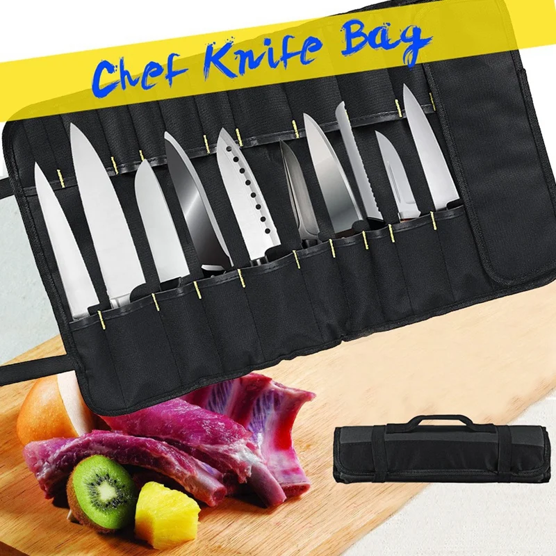 

Professional Cutlery Chef Bag Chef Storage Bag For Chefs Fits Up To 22 Knives Black