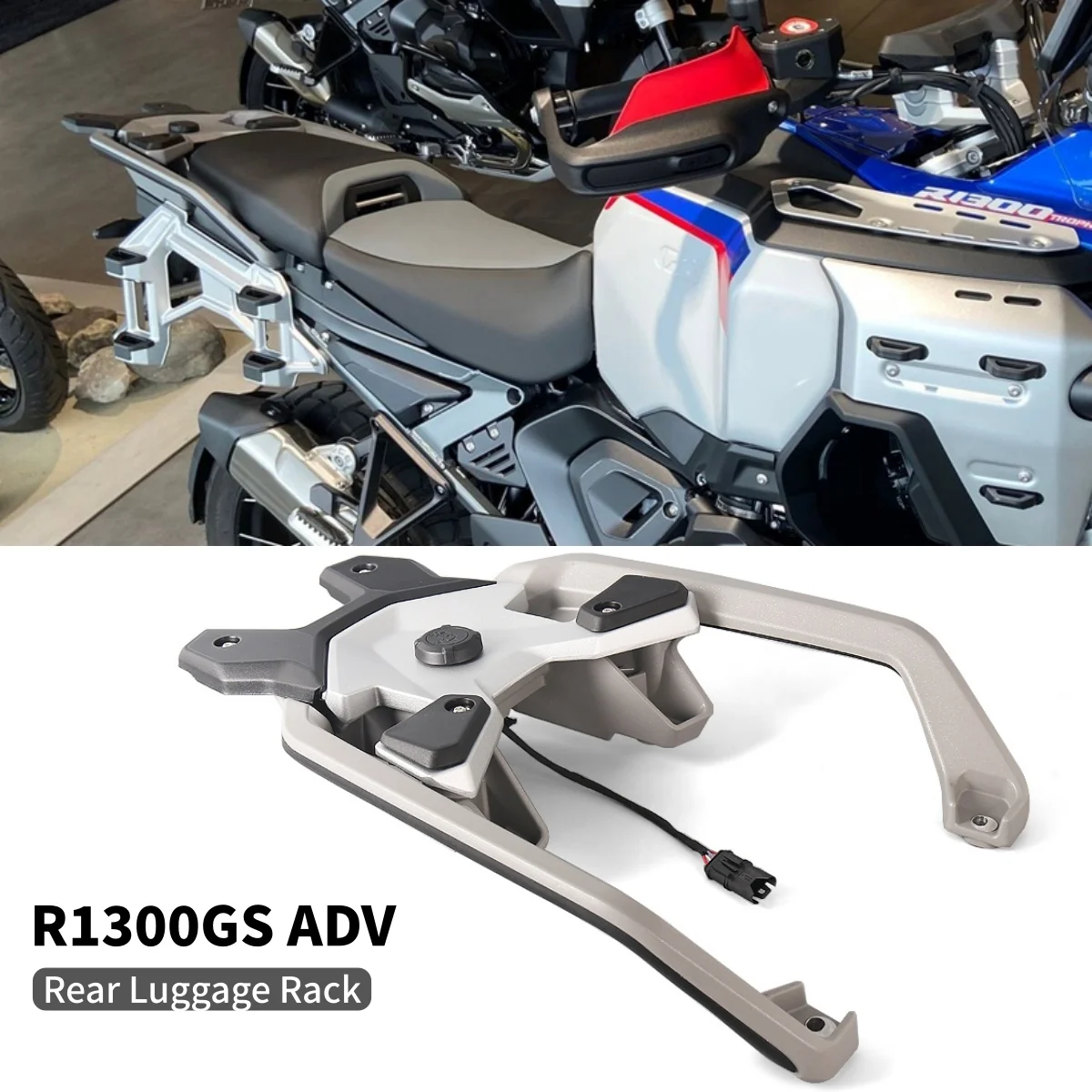 

Motorcycle Rear Luggage Rack Top Box Carrier For BMW R1300GS ADV R 1300 GS Adventure R1300GSA 2024 25 Cargo Storage Box Support