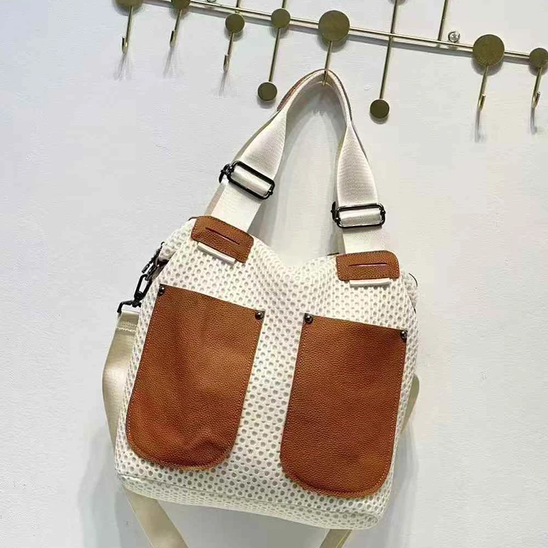 

Полая сумка большой емкости, модная сетчатая сумка на плечо, легкая женская сумка