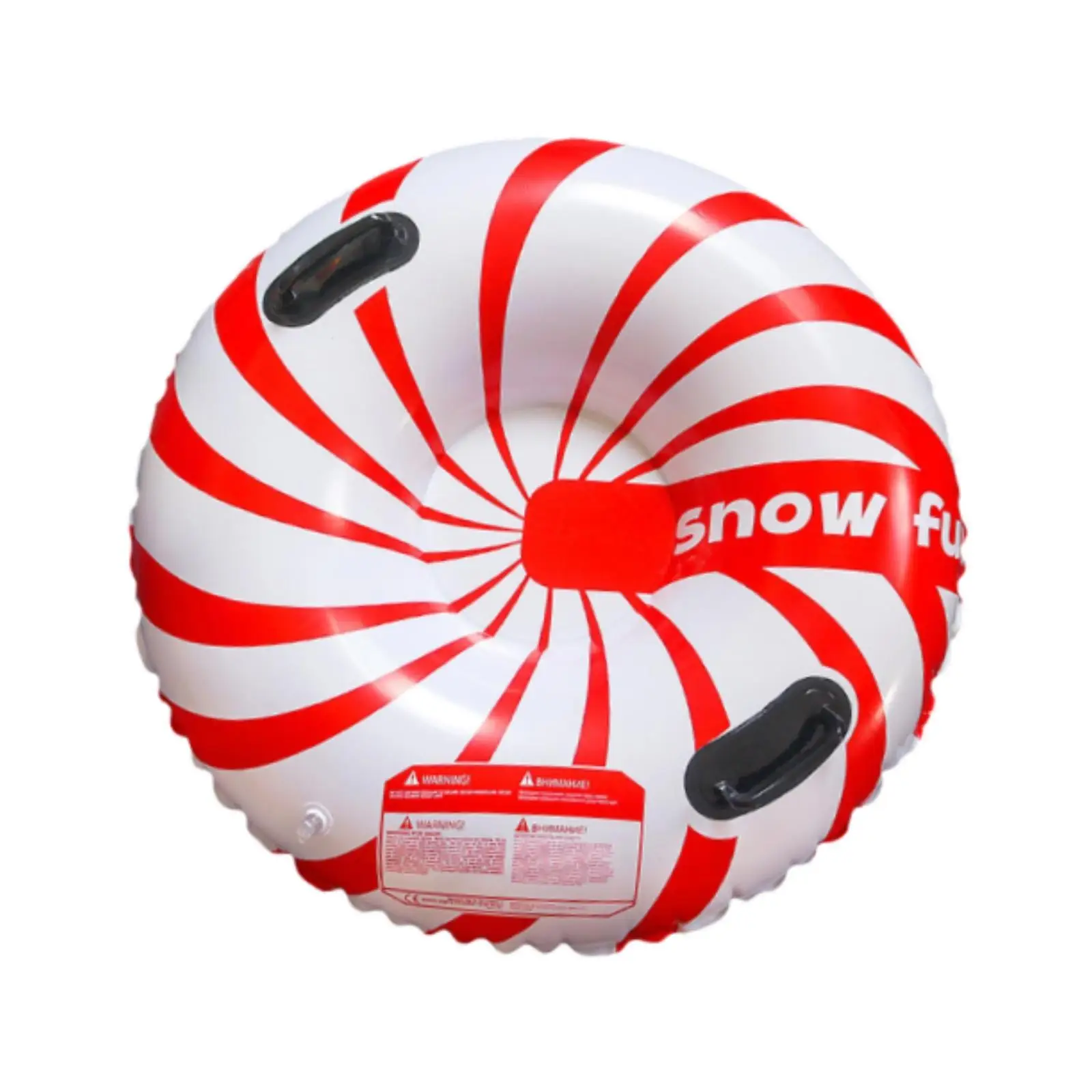 Tubo de neve inflável de 33,5 polegadas com alças anel de neve inflável de trenó