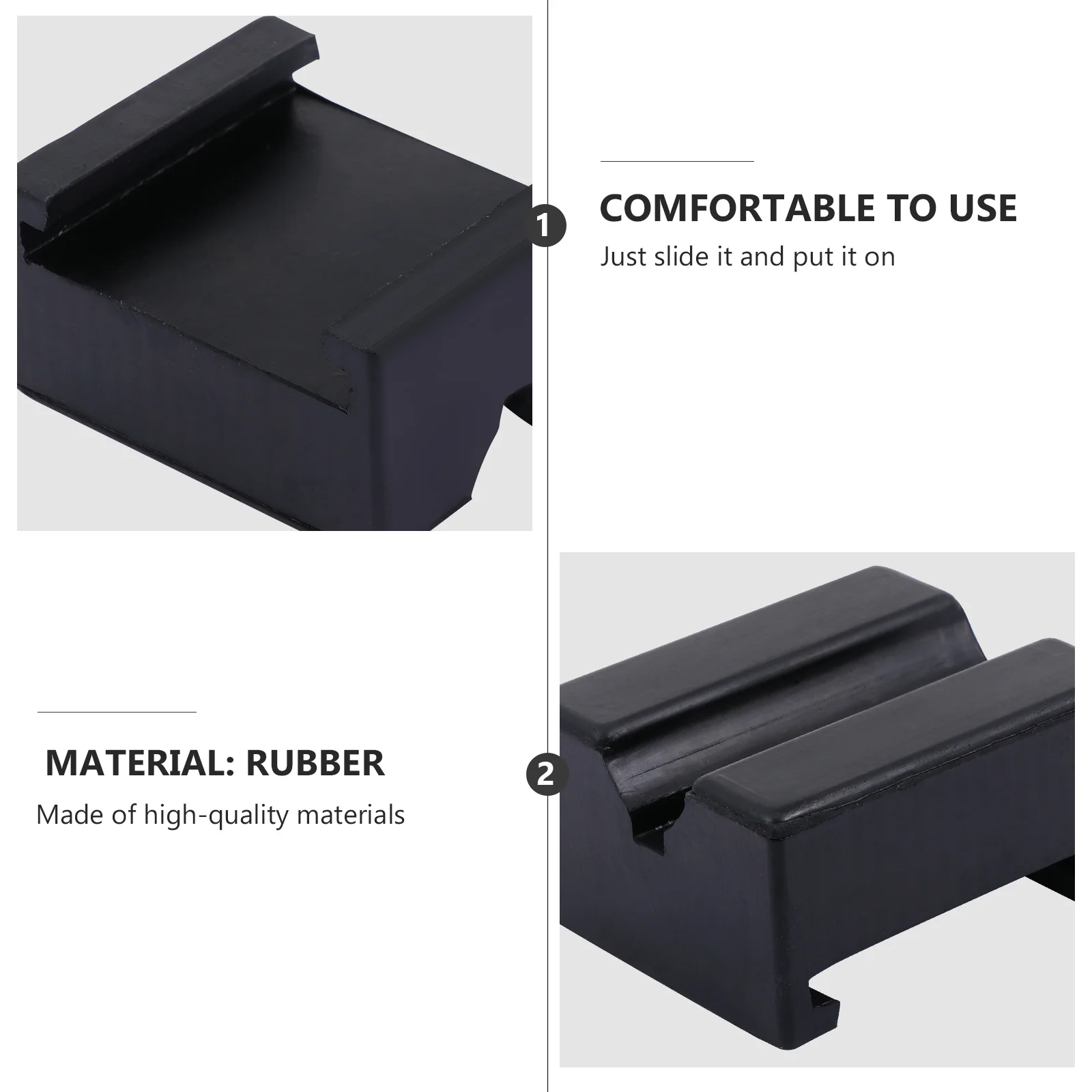 Jack Ondersteuning Blok Rubber Ingelaste Pad Adapters Stand Pads Auto Frame Rail Zwart Lift Zwaar uitgevoerd Duurzaam Voertuig Compatibel Veiligheid