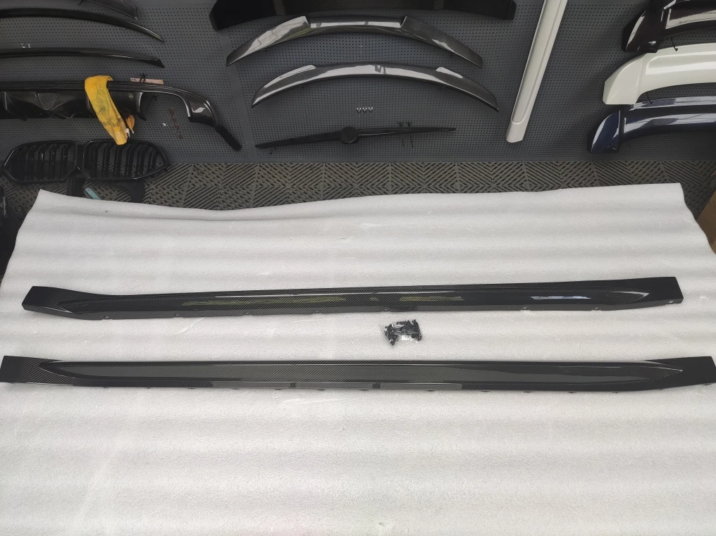 NEW Dry Carbon Fiber Car Side Skirts Extension for BMW M3 G80 Original Competition 2021+ Side Skirts