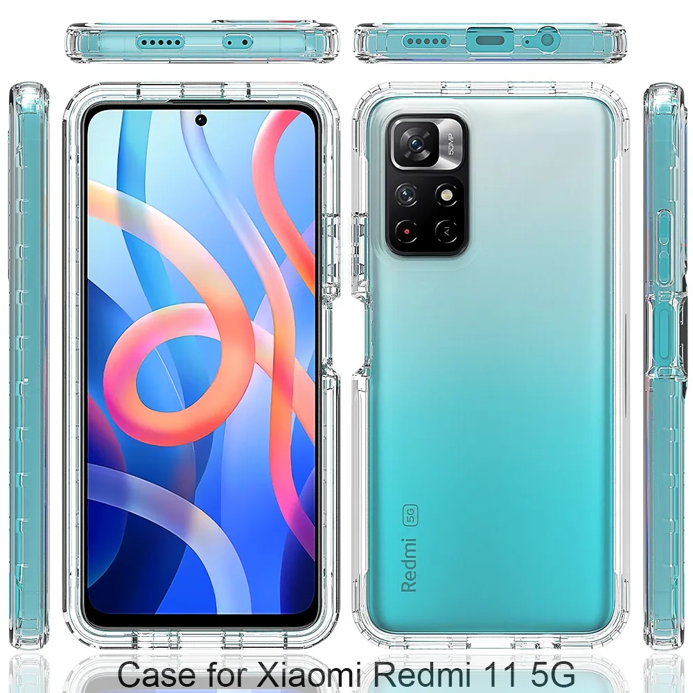 

coque,shockproof for Redmi Note11/11 Pro domestic version silicon cover bumper case screen protector Redmi Note11/11 Pro