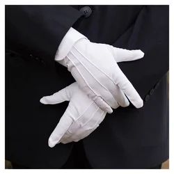 Blanco nuevo guantes formales guantes tácticos esmoquin mago ama de llaves guardia de Honor desfile Santa hombres inspección guantes de invierno 1 par