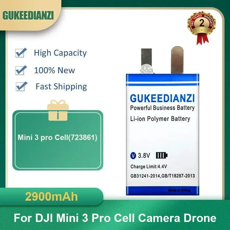 

2900mAh Mini 3 pro Cell(723861) Drone Battery For DJI Mini 3 Pro Cell Camera Drone High Capacity