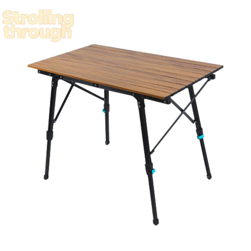 

Lifting Outdoor Aluminum Alloy Egg Roll Table Folding Table Camping Equipment Picnic Folding