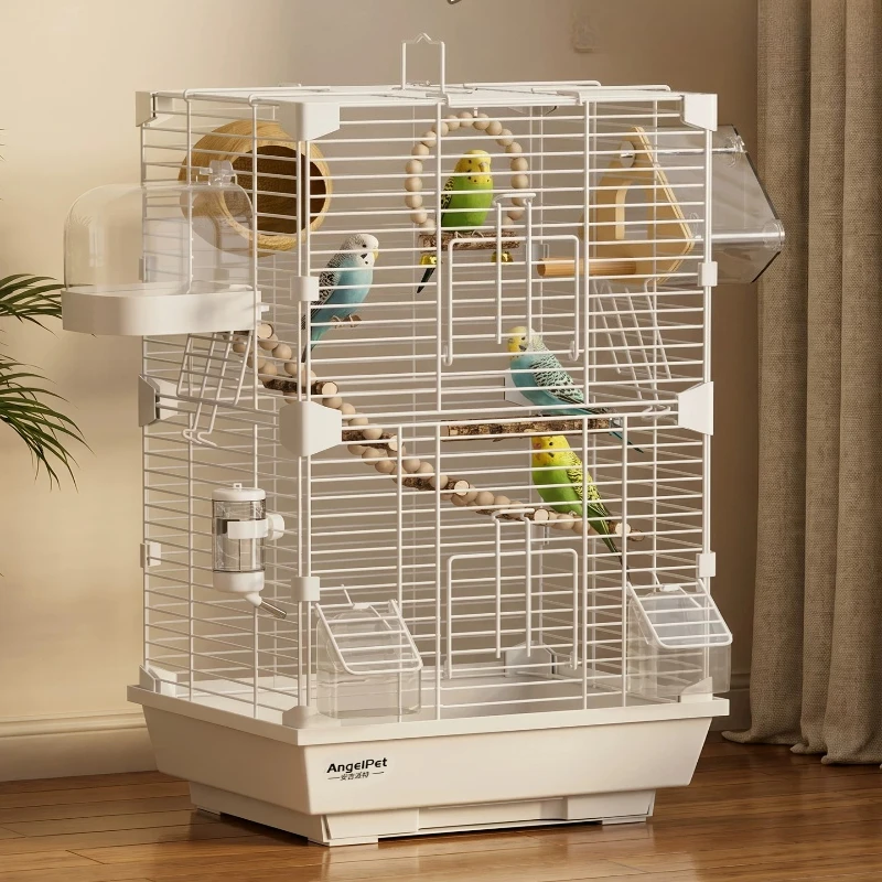 2026 Premium Bird Cage for Parrots, Splash Proof Large Villa, Removable Top Easy Clean, Drawer Tray Climb Wire Home Use