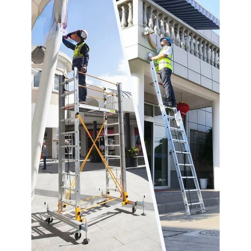 Aluminum alloy scaffolding movable telescopic scaffolding factory direct sales folding engineering ladder lift platform