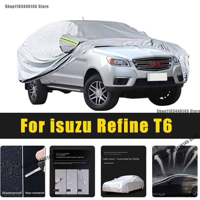 

Full Car Covers Outdoor Sun UV Protection Dust Rain Snow Oxford cover Protective For isuzu Refine T6 Accessories car umbrella