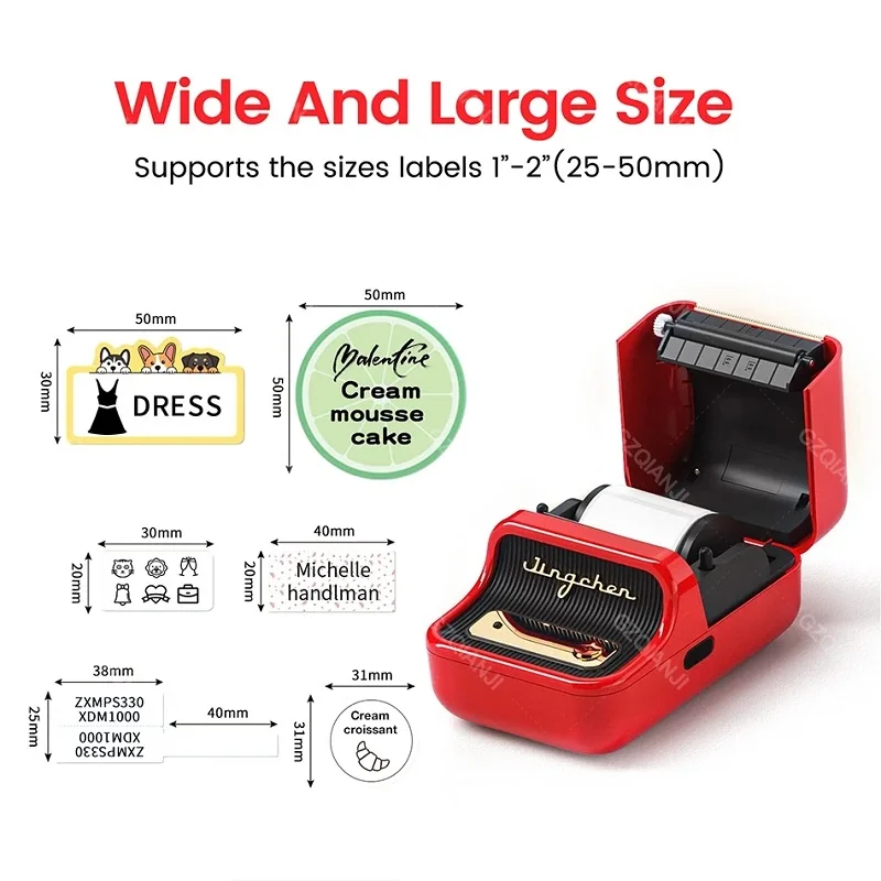 B21  Portable Label printer Intelligent multi-functional Thermal Stickers Label Printer For Mobile Prices Tag UV Labeller