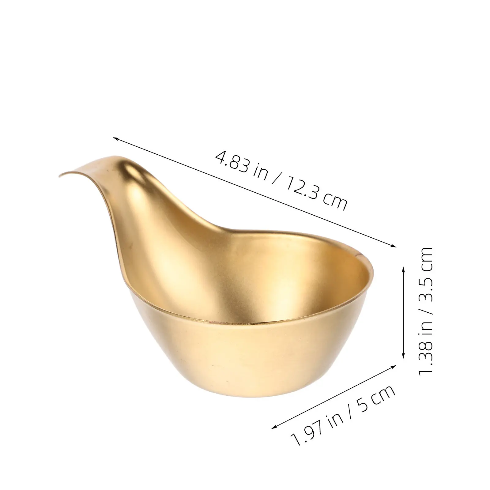 304 Stainless Steel Sauce Cup with Handle Versatile Condiment Container Ideal for Salad Dressing and Restaurant Use