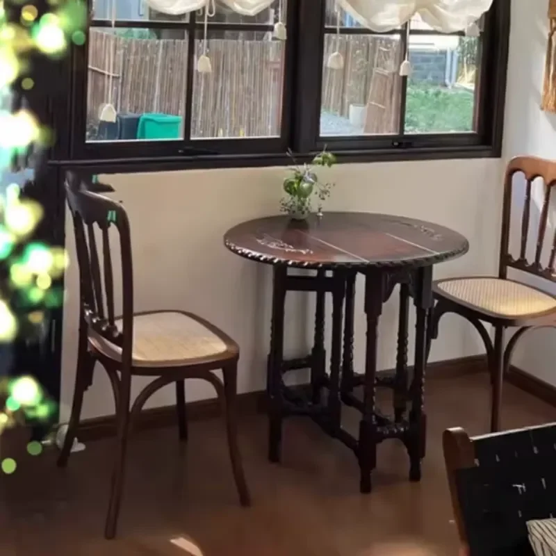 French Retrostyle Homestay Leisure Butterfly Portable Folding Design Dining Living Bedroom Dessert Shop Balcony Coffee