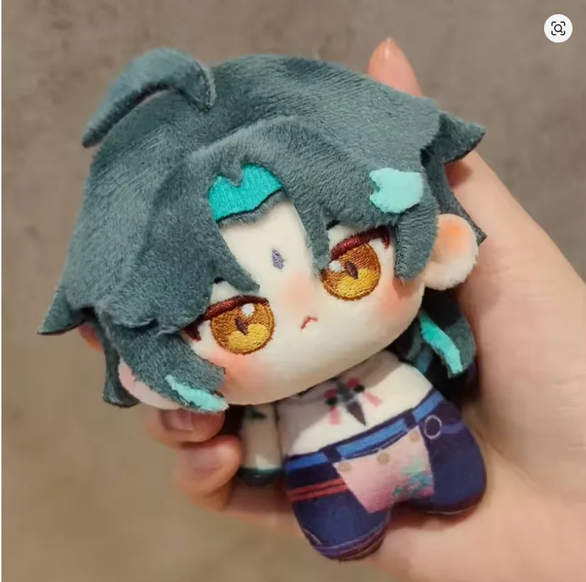 

Muñeca de algodón periférica Xiao 10cm estampado de estrella de mar Cosplay Anime colgante llavero mochila colgante regalo