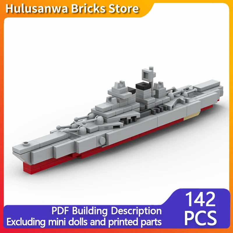 

H-44 Модель прототипа линкора MOC Строительные кирпичи Военное оборудование Модульная технология Подарки Праздничная сборка Детские игрушки Костюм