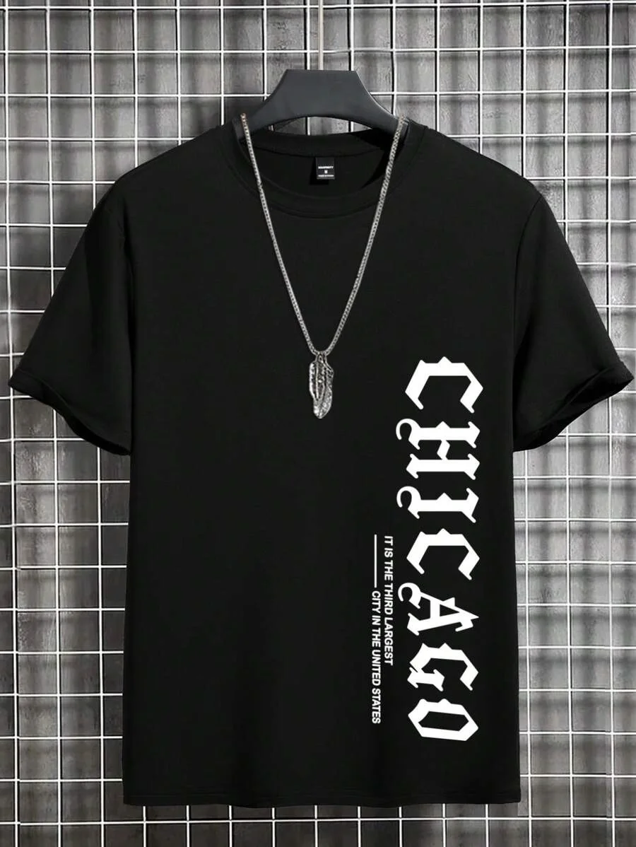 

2025 Summer Manfinity LEGND Printed Cotton Men's and Women's High-quality Short Sleeved T-shirt