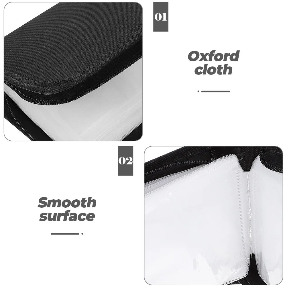 

2 Pcs CD Storage Bag Dvd Holder Carrying Case Sleeve Organizer Wallet Polypropylene Non-woven Fabric Travel Pouch