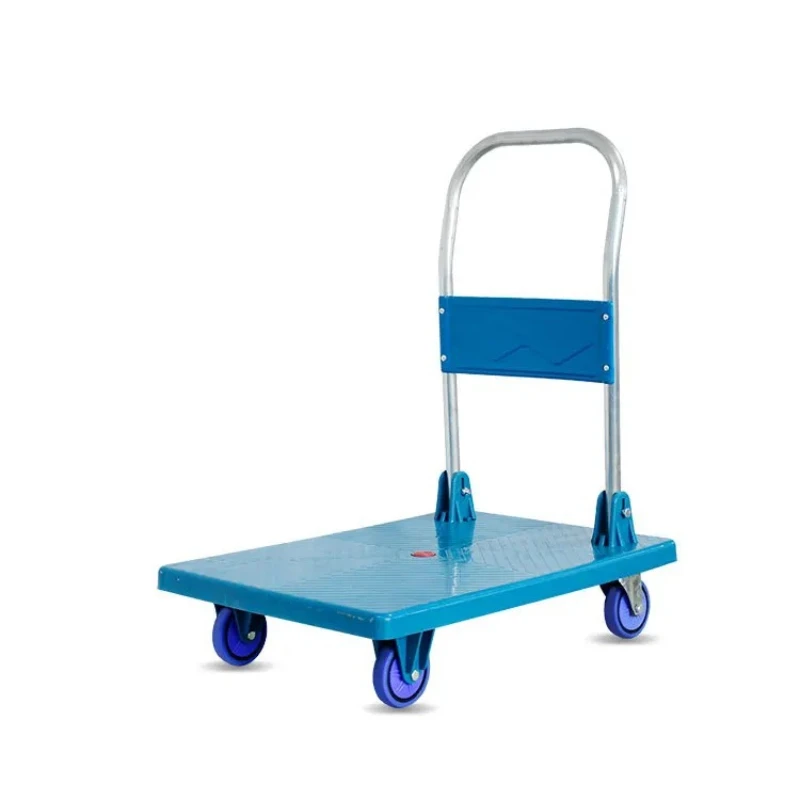 عربة محمولة قابلة للطي عجلات صامتة التعامل مع عربة البضائع شاحنة مسطحة صامتة