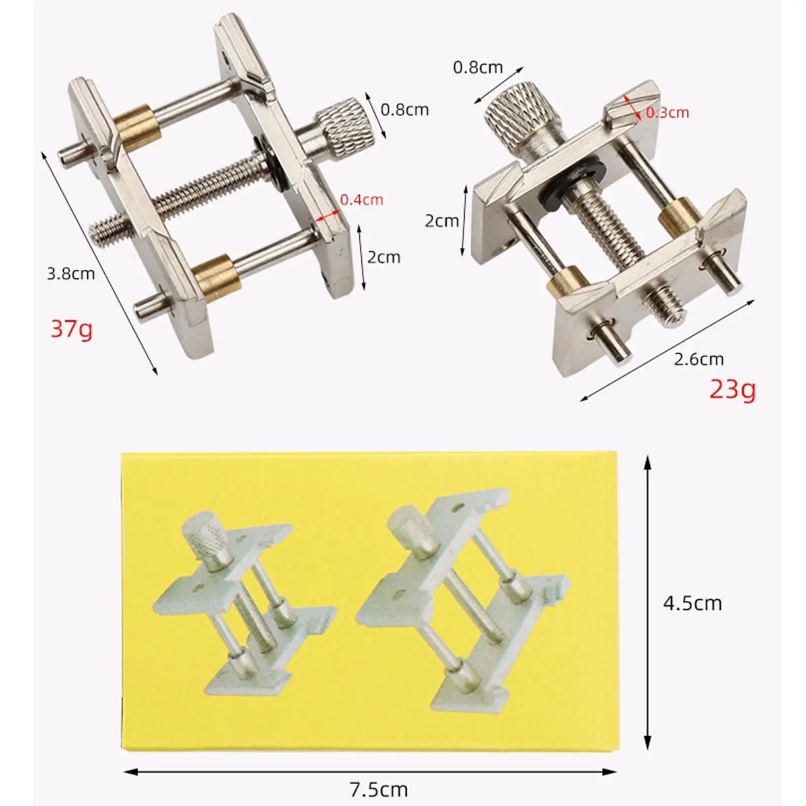 2x держатель механизма для часов, металлические многофункциональные профессиональные реверсивные тиски