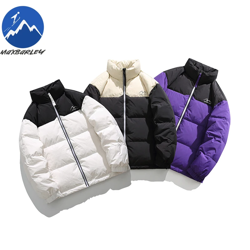 Maxbarley Down Jacket Leisure High Street Windproof Stain Resistant Filler Down Bead Craft New Standard Insulated Winter Coat
