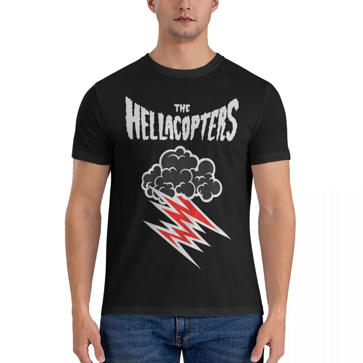 Camisa Banda Rock Camiseta Manga Curta Men T Shirt Hellacopters Funny Tee Shirt Short Sleeve Crew Neck T-Shirts 100% Cotton