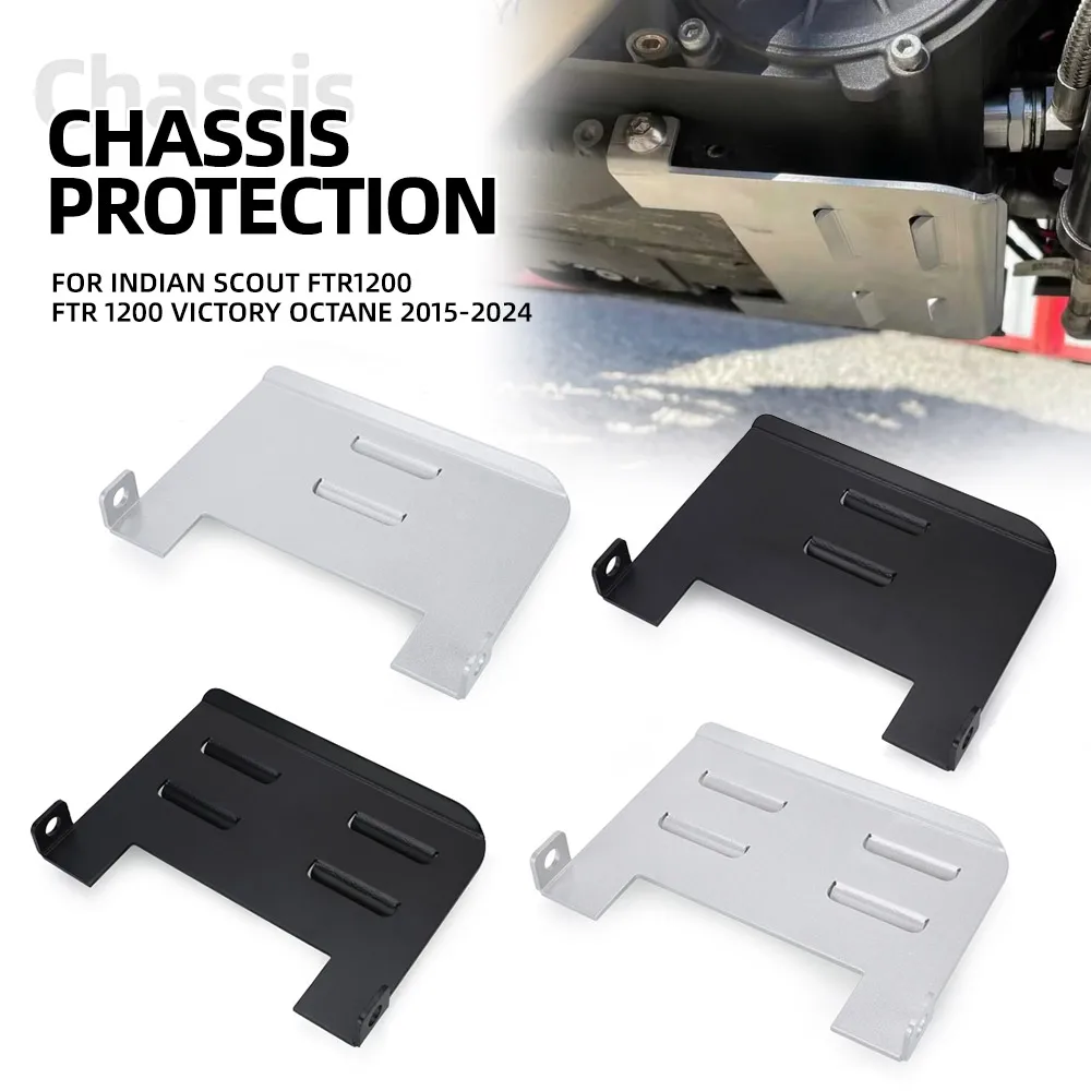 Skid Plate Lower Engine Chassis Protector For Indian Scout FTR1200 FTR 1200 Victory Octane 2015-2024 Engine Base Chassis Guard