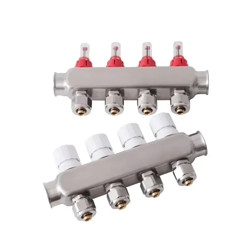 High Quality Customized Brass  Plumbing Distribution Floor Heating Systems manifold Type Brass Water manifold