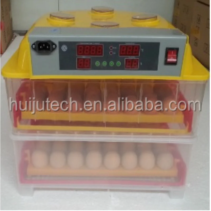 شهادة CE شاشة LED أوتوماتيكية بالكامل 112 قطعة حاضنة بيض الدجاج/تفريخ مع مرطب HJ-M112