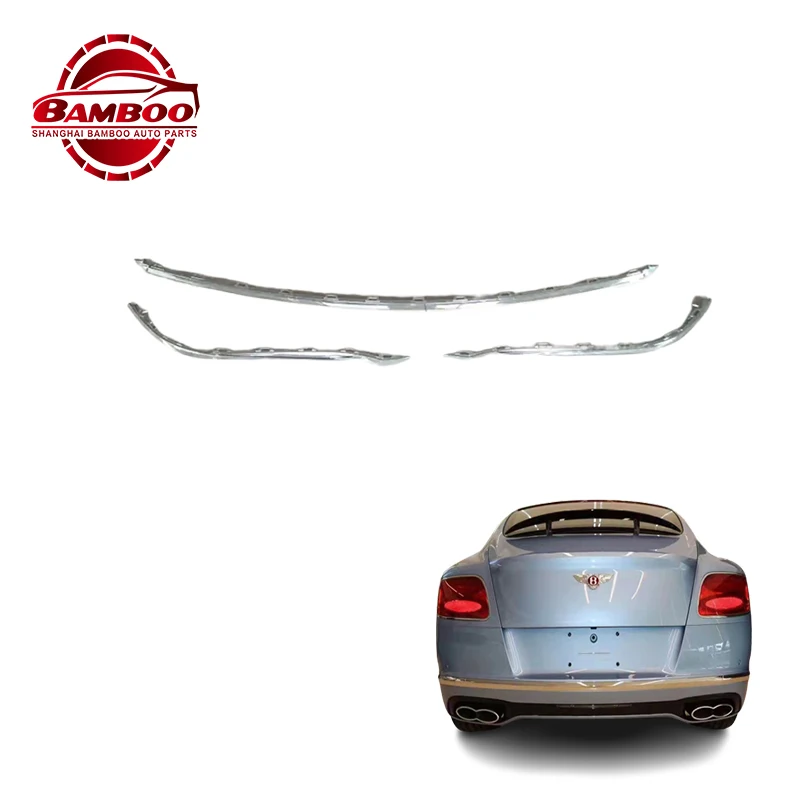 

3 PCS Chrome Body Kit for Bentley Continental GT 2016 2017 2018 Rear Bumper Trims 3W3807653