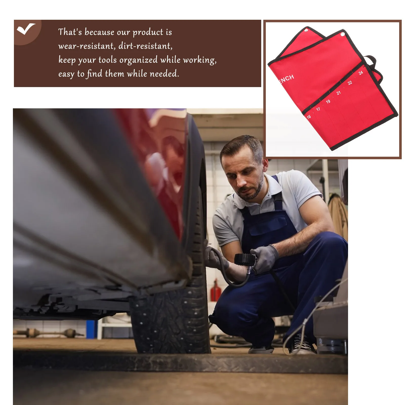 14 فتحات لفة قماش كهربائي إصلاح فائدة حامل كهربائي حقيبة كيس التخزين حقيبة التخزين متعددة الوظائف 2.25 \ #3