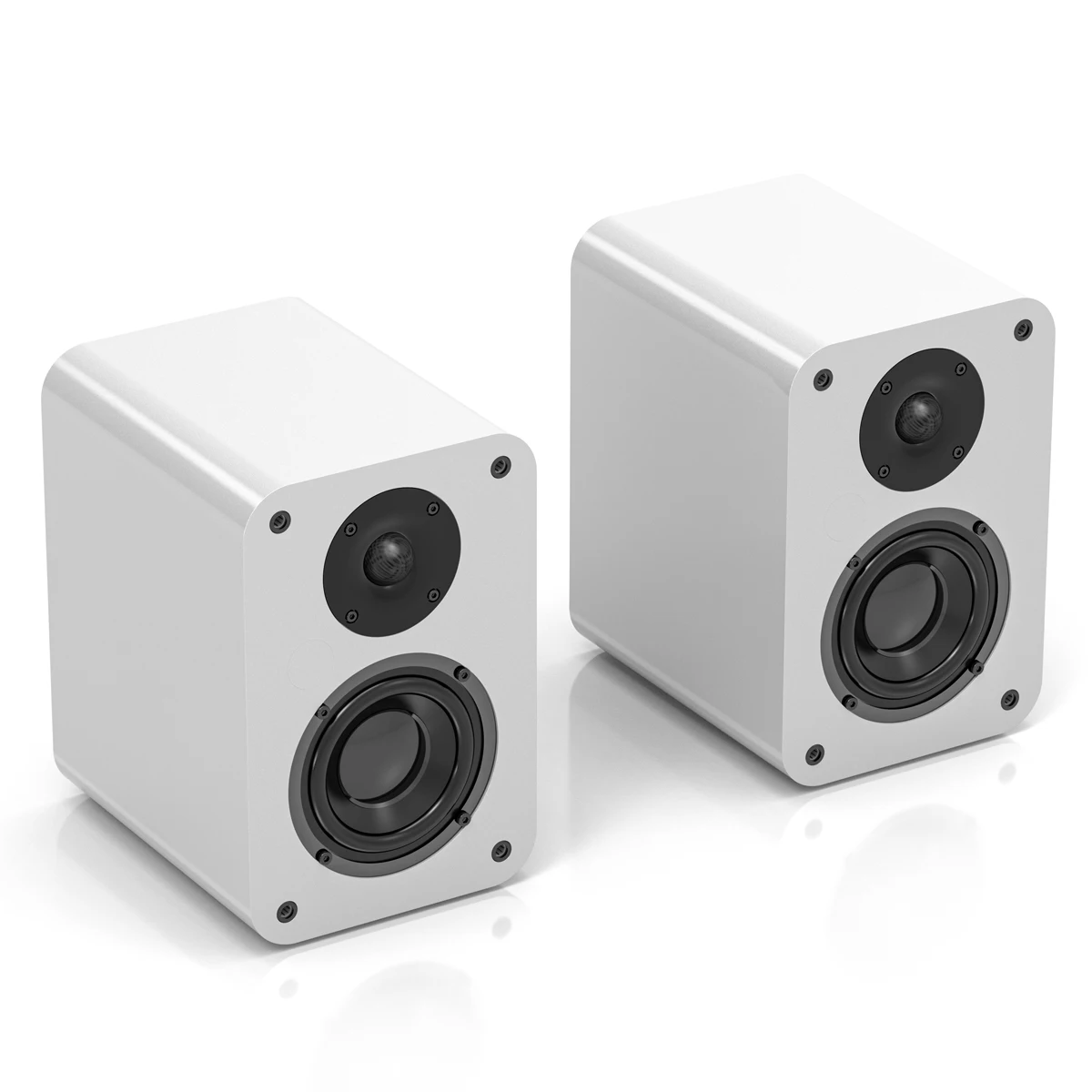 

120 Watt Home Theater Bookshelf Speakers Hi-Res Audio with Deep Bass Response, Supports AUX, fiber optic, coaxial, ARC, USB