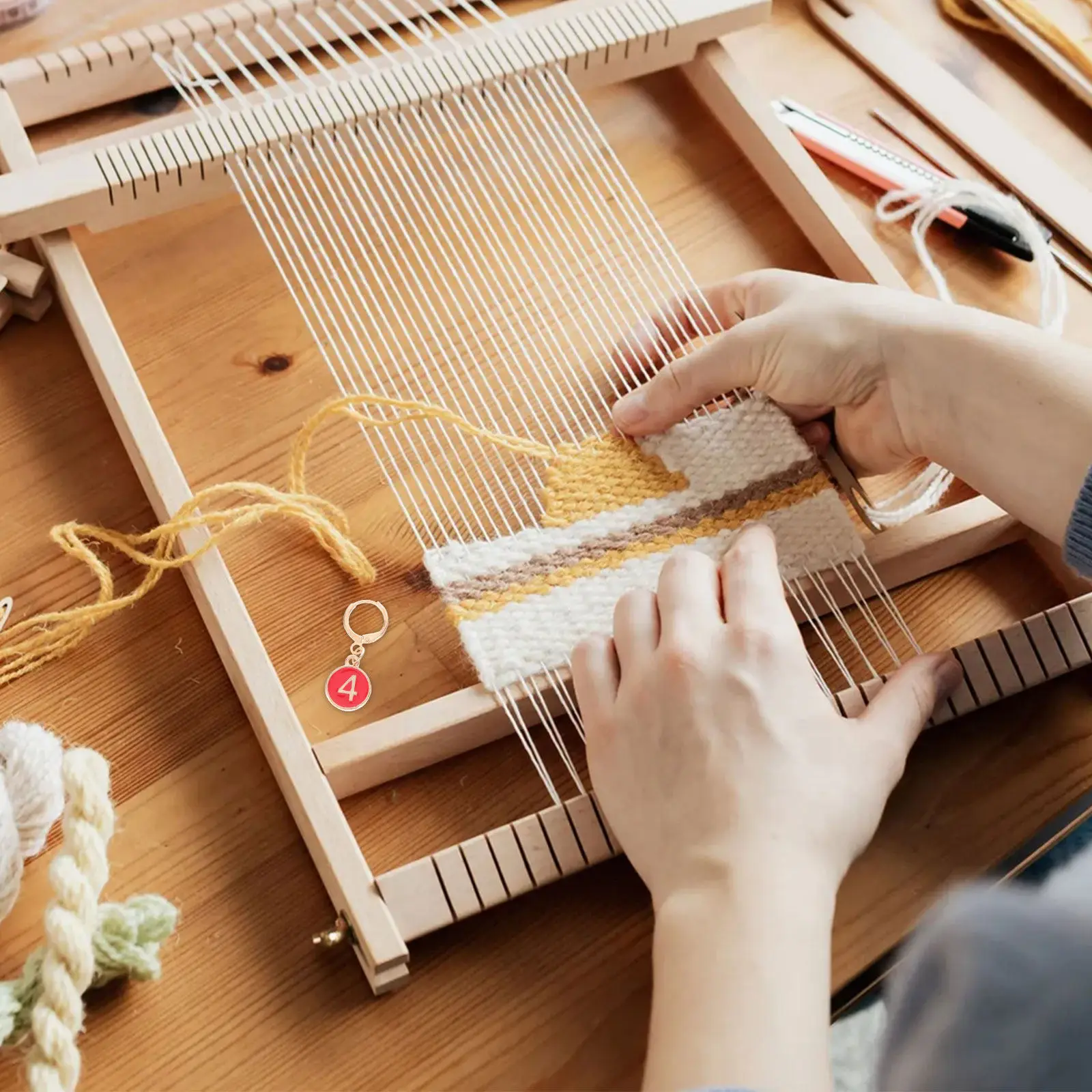 Recorder Knitting Row Counters Circular Metal Stitch Markers Crochet Alloy Holder Rings