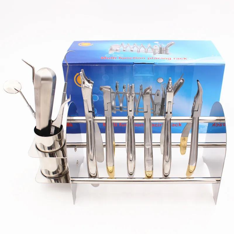 1pcs Dental Stainless Steel Orthodontic Plier Stand Forcep Placer Scissor Holder Rack Dentistry Instrument Tool ( without Plier)