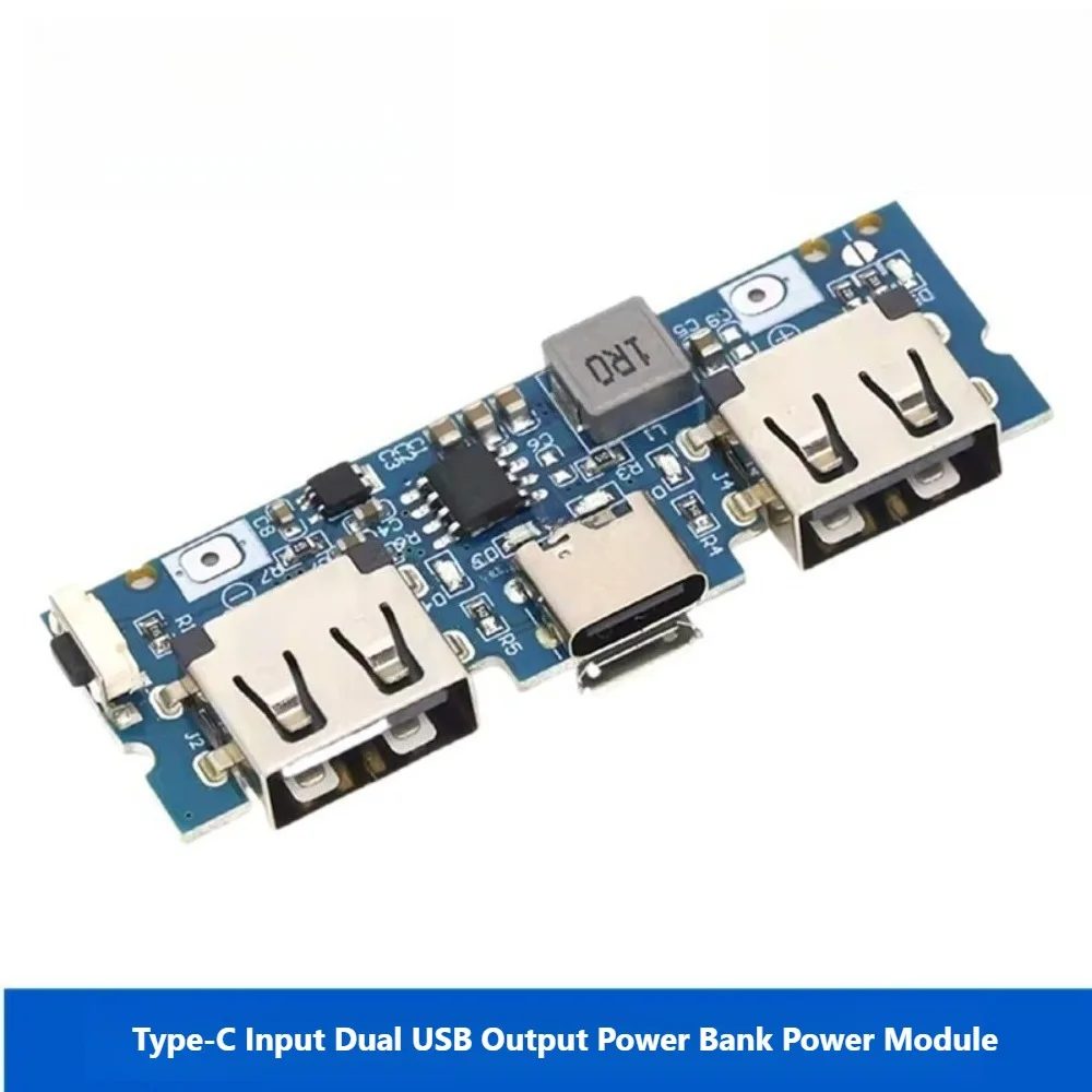 5PCS Type C Power Bank Module Dual USB 5V 2.4A Boost Converter Charging Board DIY Mobile Power Supply Module