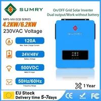 SUMRY Solar Inverter on/Off Grid 24v 48vdc 110v 220v 3.6kw 4.2kw 6.2lw Hybrid Power Inverter for Home Use Grid Tie Inverter