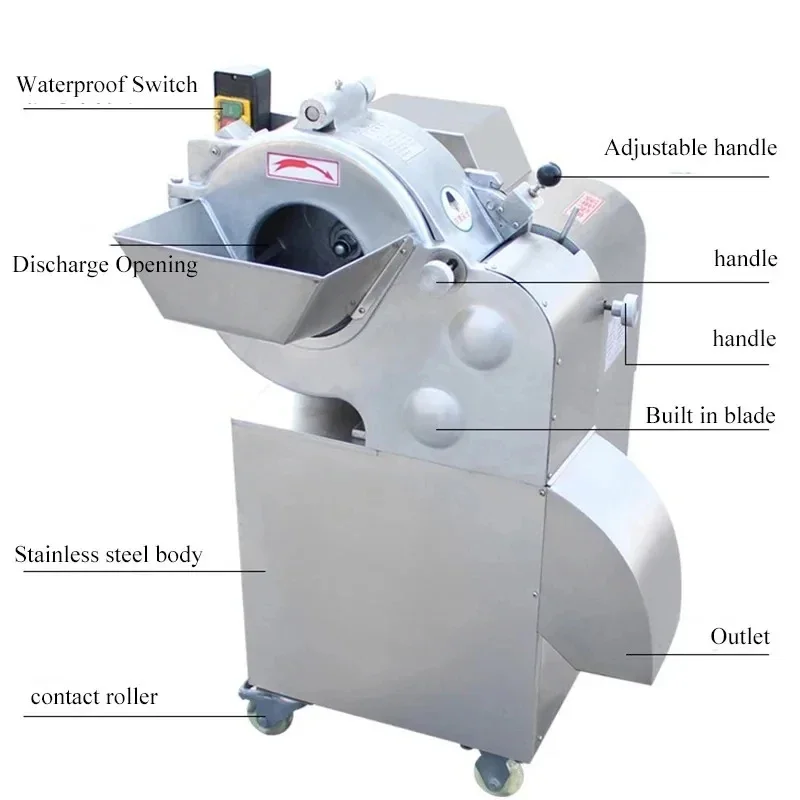 Multi Function Automatic Vegetable Fruit Dicing Potato Onion Mushroom Pitaya Cube Cutting Machine