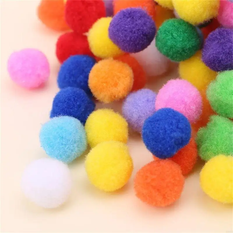 090B 1000Pcs 1inch Pompon for Kids Art Projects and Handmade Holiday Party House Decorations Crafting Project Materials