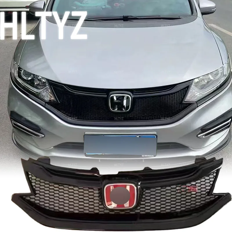 Suitable for 2016-2020 Honda Jade front grille racing grille ABS/glossy black car upper bumper engine hood mesh grille body kit