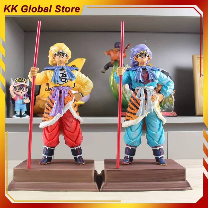 Dragon Ball 34cm Anime Figure Leather Skirt Son Goku Perimeter PVC Model Statue Spot Goods Desktop Decoration Ornaments Gift Toy