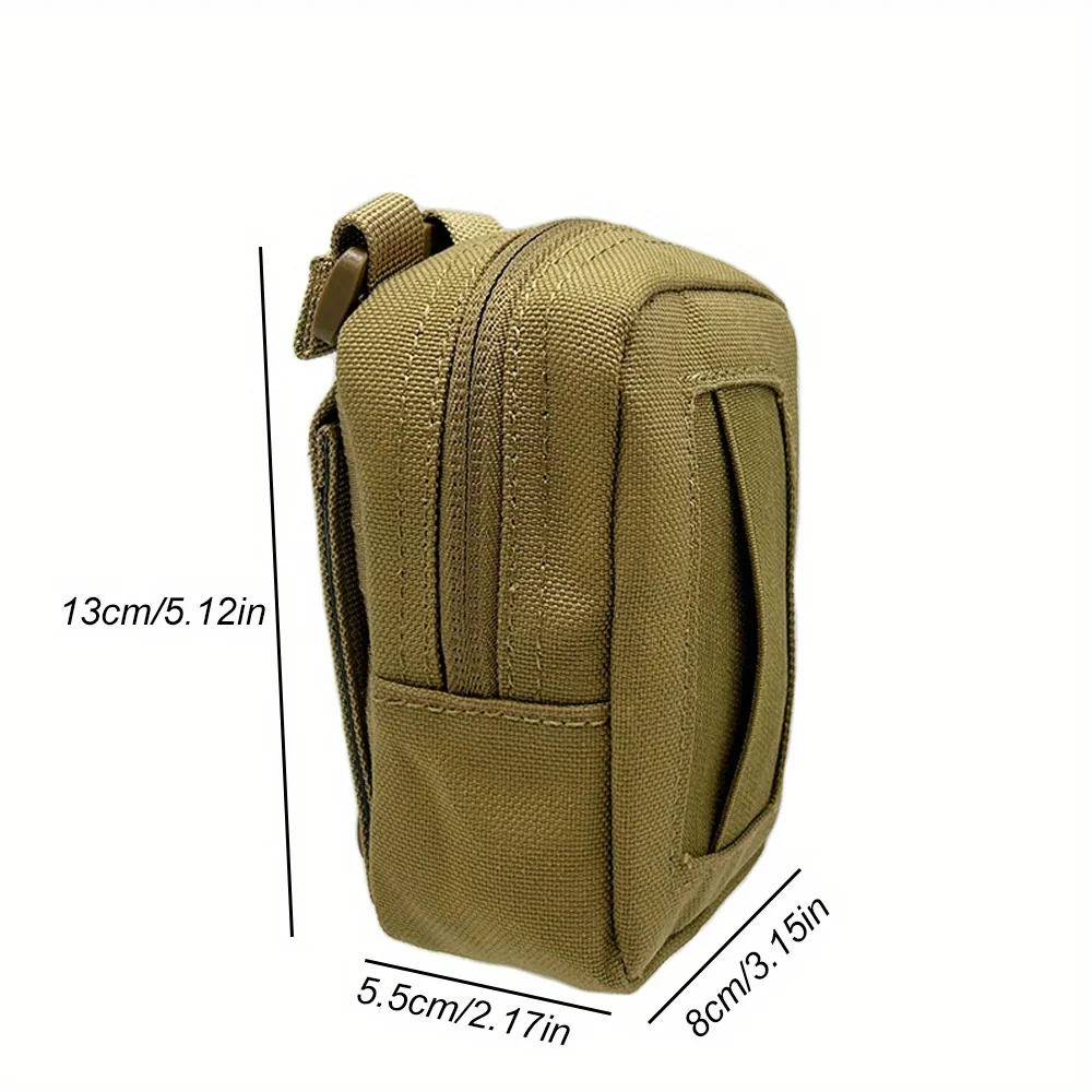 Bolsa para guantes desechable de nailon con cierre de cremallera, funda para guantes de caza táctica adecuada para actividades al aire libre de primeros auxilios