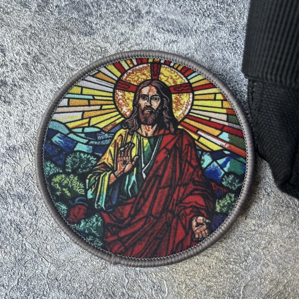 

Rescue and Survival Jesus Tactical Morale Badge Military Emblem Backpack Sticker Printed Hook and Loop Patches for Clothing