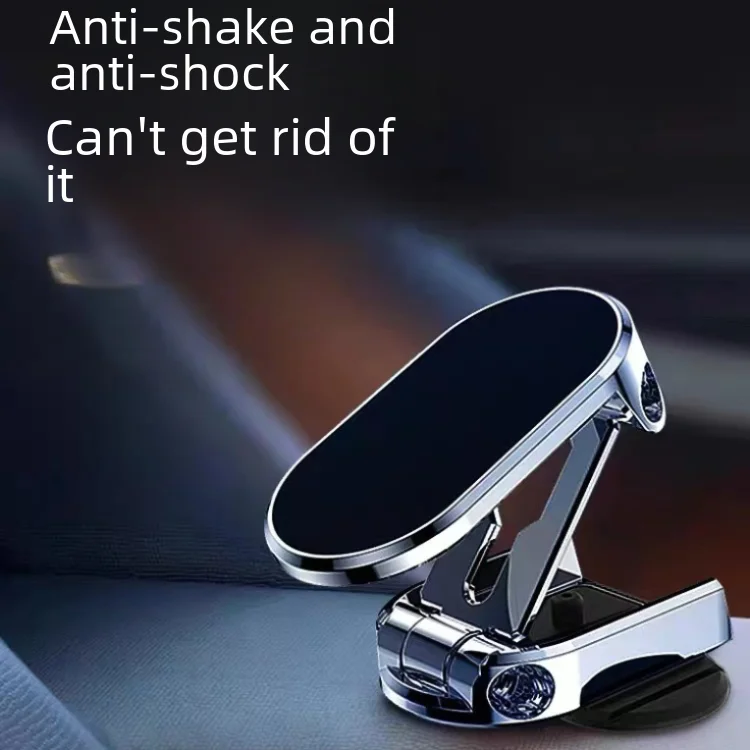 Foldable Magnetic Car Phone Holder Automobile Navigation Bracket Interior Suction Cup Strong Magnetic Car Phone Stand Dashboard