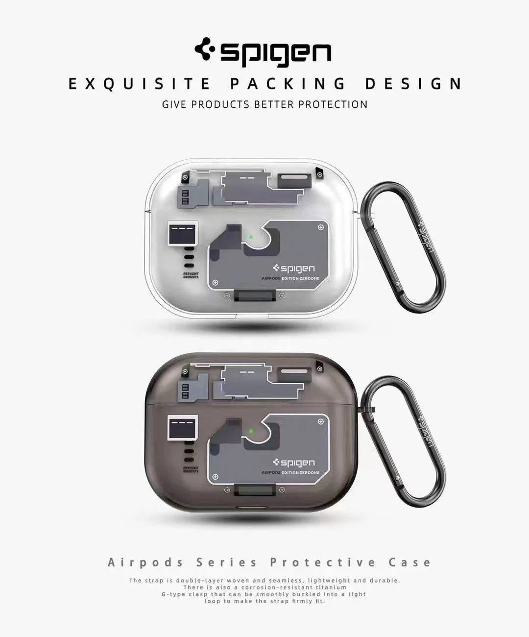 Spigen Ultra Hybrid Zero One Kopfhörer-Schutzhülle für AirPods 1/2/3/4 Pro 3 Pro 2 für MagSafe Bluetooth-Kopfhörer – Detail 7