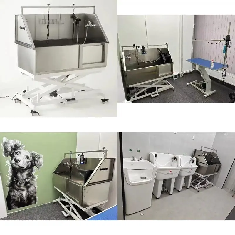 Large Lifting Stainless Steel Dog Bath Tub for Pet Grooming Shop